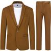 Allthemen Abito 2 Pezzi Uomo Blazer Pantaloni Slim Fit 1 Bottone