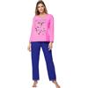e.FEMME® Pigiama donna Jenny 815 in cotone, Rosa/Electric Blue, 44