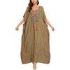 L-Peach Cardigan Lungo Kimono Boho da Donna Spazioso Loungewear Oversize Kaftan Abito da Spiaggia Copricostume (Taglia Unica, C Verde Chiaro)