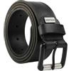 Police Cintura Uomo in Vera Pelle, Sportiva, Alta 4 cm, Accorciabile, Nickel Free 115 (Taglia 48-52)