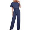 BweStilm Tuta estiva da donna, senza maniche, elegante, con tasche, casual, per feste, tuta intera