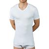 VP PINUCCIO VENEGONI Set 2 Maglia Intima Uomo Caldo Cotone Felpato Scollo a V Made in Italy T-Shirt Manica Corta Bianca Nere Grigio Intimo Termico