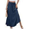 Kfnire Gonna Donna per Le Vacanze in Spiaggia Gonne Lunghe 2 in 1 Gonna Lunga con Elastico in Vita E Gonne Estive Eleganti Adatte per Scene Casual in Riva al Mare Taglie Multiple