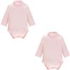 Ellepi Confezione da 2 Body Lupetto Neonato NEONATA, Manica Lunga Cotone GARZATO. Realizzato con Filato in Puro Cotone. Disponibilità Assortimento Personalizzato.
