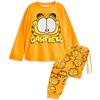 Garfield Set Pigiama 2 Pezzi per Bambini | Pantaloni a Gamba Lunga con Stampa Integrale di Gatto Pigro Arancione per Bambini e Top da Notte a Maniche Lunghe | Pigiama con Stampa Grafica