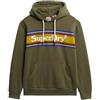 Superdry Felpa casual da uomo con logo Venue e motivo a righe