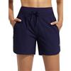 baleaf Pantaloncini da bagno da donna a vita alta con zip pochette Liner nuoto tavola da corsa pantaloncini estivi 12,7 cm