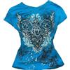 Meiweileya Y2k Fairy Grunge Vestiti per Le Donne Emo 2000 Cranio Stampa Scheletro Tees Camicie Fairycore Vintage E-Girls Abbigliamento, Azzurro, M