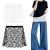 DHER 2 mini sottogonne da donna, in pizzo, estensione per camicia, camicetta, gonna, camicia, per felpe