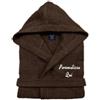 Cieffepi Home Collections Solo Mio Basic Accappatoio Personalizzato con Cappuccio in Morbida Spugna idrofila Puro Cotone (XXL, Marrone)