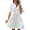Cocila Abiti Lunghi Estivi Donna Abito da Donna con Scollo a V Stampato a Maniche Lunghe alla con Scollo Tondo Ampio da Donna Abiti da Manica Lunga Vestitino Estivo Donna Cotone