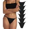 Levao Pantaloni da Donna Cotone Bikini Signore Biancheria Intima No Show Tanga Hipster Slip Donna Confezione S-2XL