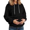 Generisch Maglione con borsa per gatti, da donna, divertente, per gatti, per cani, a maniche lunghe, con cappuccio, morbido, confortevole, con borsa per cani, autunno e inverno, Nero , M