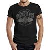 Gasoline Bandit Maglietta originale Biker Racer Wheels on Fire Nero XXXXL