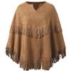 Vhersily Hippie Mantello Da Donna Indiana A Tema Poncho Carnevale Con Frange Western Cowboy Cowgirl Outfit Per Cocktail Formali per Sera Cerimonia Capodanno Lavoro Feste e Serate Fuori Discoteca