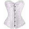 Dreamburn Bustiers Corsetti Lingerie Da Sposa Pizzo Raso Disossato Corsetto Donna Gotico Corsetto Cinchers Overbust Body, bianco, XS