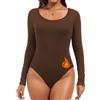 Joyshaper Donna Body a Collo Alto Maniche Lunghe Bodysuit Casual Elegante Bluse Camicie Maglietta Intima