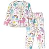 JBYJBX Unicorni Rosa Stampa Morbido Classico Manica Lunga Pigiama Set Per Le Donne Durevole Sleepwear E Loungewear