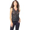JADEA Galà Maglie Donna sotto Giacca Tulle e Paillettes per Serate festose e Scintillanti Vari Modelli (IT, Testo, L, Regular, Regular, Canotta 4694)