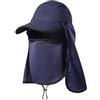 GADIEMKENSD Cappello da Pesca Estivo Escursionismo Giungla Montagna Sole Cappellino da Baseball a Rapida Asciugatura Copertura Viso e Collo con Aletta Impermeabile Cappellini Traspiranti Blu Navy