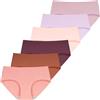 INNERSY 6 Mutandine semplici a Vita Bassa in Morbido Cotone Intimo da Donna | 100% cotone, slip basic da donna, vita media, biancheria intima sportiva da donna, comode mutandine da donna, senza etichetta