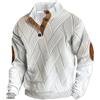 Fannyfuny Polo Uomo Stampata Lavorata a Maglia Colletto Con Bottoni, Polo Termiche Manica Lunghe Uomo Utility Sweatshirt Morbida E Calda Uomo Tennis Golf T-Shirt Felpe Da Lavoro Collo Alto