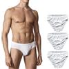 VEQUÈ 12 Pezzi Slip Uomo NERI Made In Italy Mutanda Bianca 100% Cotone Intimo