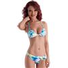 EROS VENEZIANI Bikini da Mare con Brasiliana, Fantasia Colorata, Coppa Preformata, Made in Italy, 2870LXL