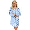 Misscoo Camicia da Notte Donna Cotone Manica Lunga Camicia da Notte Invernale con Bottoni Flanella Elegante