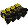 sockenkauf24 10 o 20 Paia Calze Lavoro Uomo WORK per Scarpe Antinfortunistica Rinforzate Cotone Traspirante (39-42 20 Paia Nero)