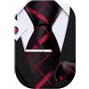 Barry.Wang Cravatta da uomo in seta a righe scozzesi da tasca quadrata gemelli fermacravatta 4 pezzi set classico cravatta da matrimonio, One Size