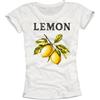 MAKAYA Maglietta Donna con Stampa Limoni Motivo Limone Top Estivo T-Shirt Manica Corta