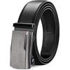 TANGCHAO Cintura Uomo, Cricchetto Fibbia Automatica, larghezza 35mm | Cinta Uomo Senza Buchi Scorrevole, Trim Regolabile, Per Outfit Business E Jeans, Colore Nera E Marrone, Lunghezza 115-145cm