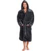 CityComfort Vestaglia da uomo in pile Vestaglie da Casa(XXL, Grigio Scuro)