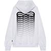 Propaganda Ribs Hoodie Felpa con Cappuccio Bianca White (XL)