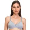SIELEI, Reggiseno Semi-Imbottito Senza Ferretto, Realizzato in Cotone Biologico, Designed in Italy, Color Grigio Melange, Taglia 4B