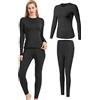 UNIQUEBELLA Set di Intimo Termico Funzionale Invernale da Donna, Intimo da Sci e Moto, Traspirante per Gli Sport Invernali