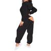 MANGGUO Tuta sexy da donna in pile con cappuccio e orecchie, tuta da donna con patta sul gluteo, pigiama intero in peluche