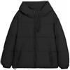 Generisch Giacca invernale da donna invernale spessa piumino corto elegante cappotto caldo per il freddo, Nero , XXL