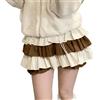 RILGOU Kawaii Harajuku Moda Lolita Gothic Vestiti Elastico in Vita Blocco Colore Carino Pizzo Trim A Balze Gonna Corta, Marrone, L