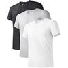 DAVID ARCHY Maglietta Intima da Uomo con Scollo a V in Fibra di bambù, Confezione da 3 Pezzi in Morbido Jersey Traspirante Nero