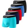 GLESTORE Boxer da Uomo Modal Mutande Boxer 5Multicolore L