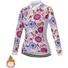 YIBIMOTTO Maglia da ciclismo a maniche lunghe da donna, in pile termico invernale, per mountain bike e corsa, con tasche
