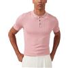 Kallspin Uomo Polo in Maglia a Manica Corta Maglie da Golf Top Estivi da Spiaggia(Rosa XX-Large