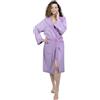 nice homeit Accappatoio Donna e Uomo in Spugna 100% Cotone - Accappatoio Super Assorbente con Cappuccio - Morbido, Leggero, Anti-Pilling, Design Italiano. (L, VIOLA)