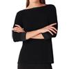Cotonella Maglia Donna a Maniche a Tre Quarti Nera, Scollo a Barca, Art. ADC31 (IT, Testo, S, Regular, Regular, Nero)