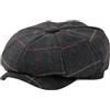 TOP-EX L/XL/XXL Merinowolle Schiebermütze da Uomo 8 Pannelli Peaky Tweed Retro Schiebermütze Berretto da Baseball Cap Gatsby, XL