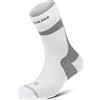 Enforma Calzini tecnici Tape Socks Coolmax Compressione Ergonomica Antiscivolo Fascite Plantare Running Trail Protezione Tendine Achille Uomo Donna Sport Montagna Alta Intensità Durata, Bianco