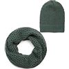 styleBREAKER set di sciarpa scaldacollo e berretto in maglia traforata, sciarpa e berretto in maglia, invernali, unisex 01018210
