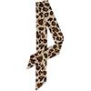 sourcing map Sciarpa sottile da donna, sottile, lunga, alla moda, con stampa leopardata, fascia per capelli, accessorio per borsa, Beige, 88x5cm/35x2